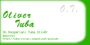 oliver tuba business card